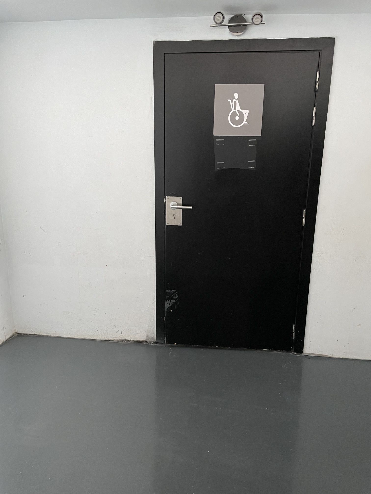 Porte de la toilette PMR