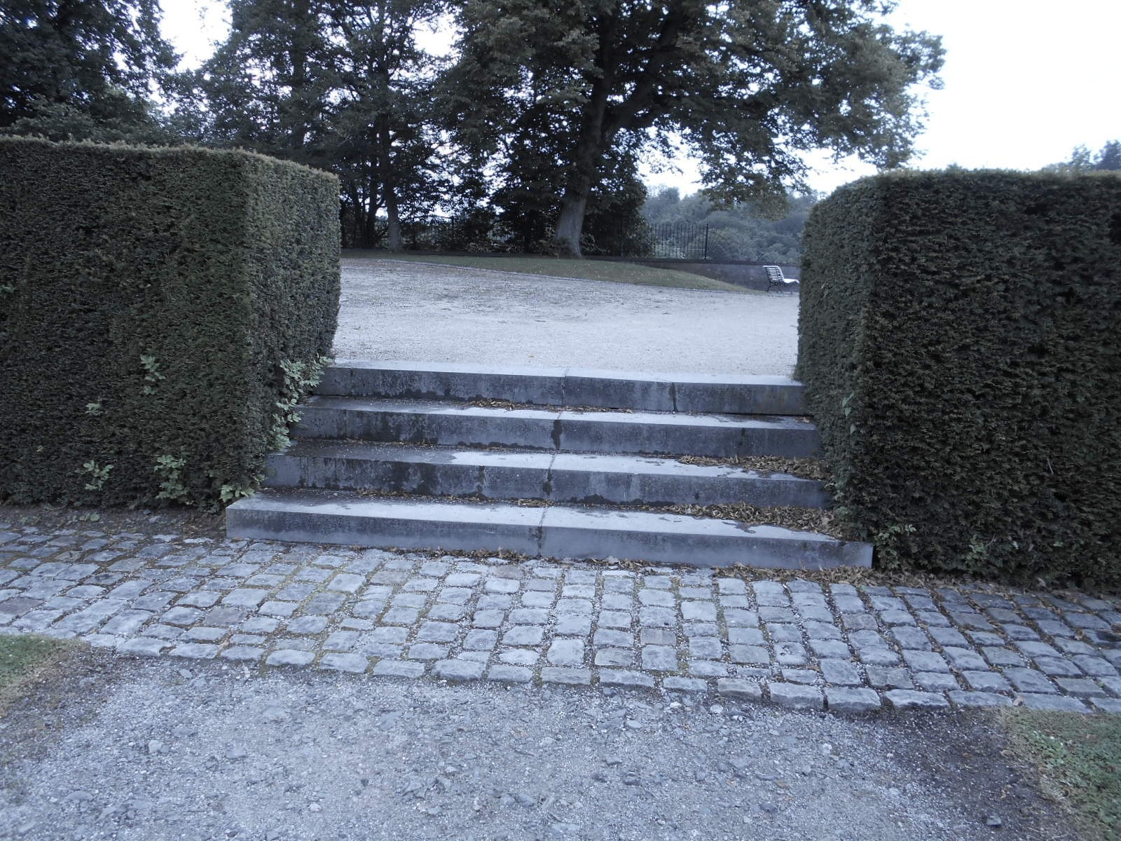 Escalier menant au point de vue à l'arrière du Château