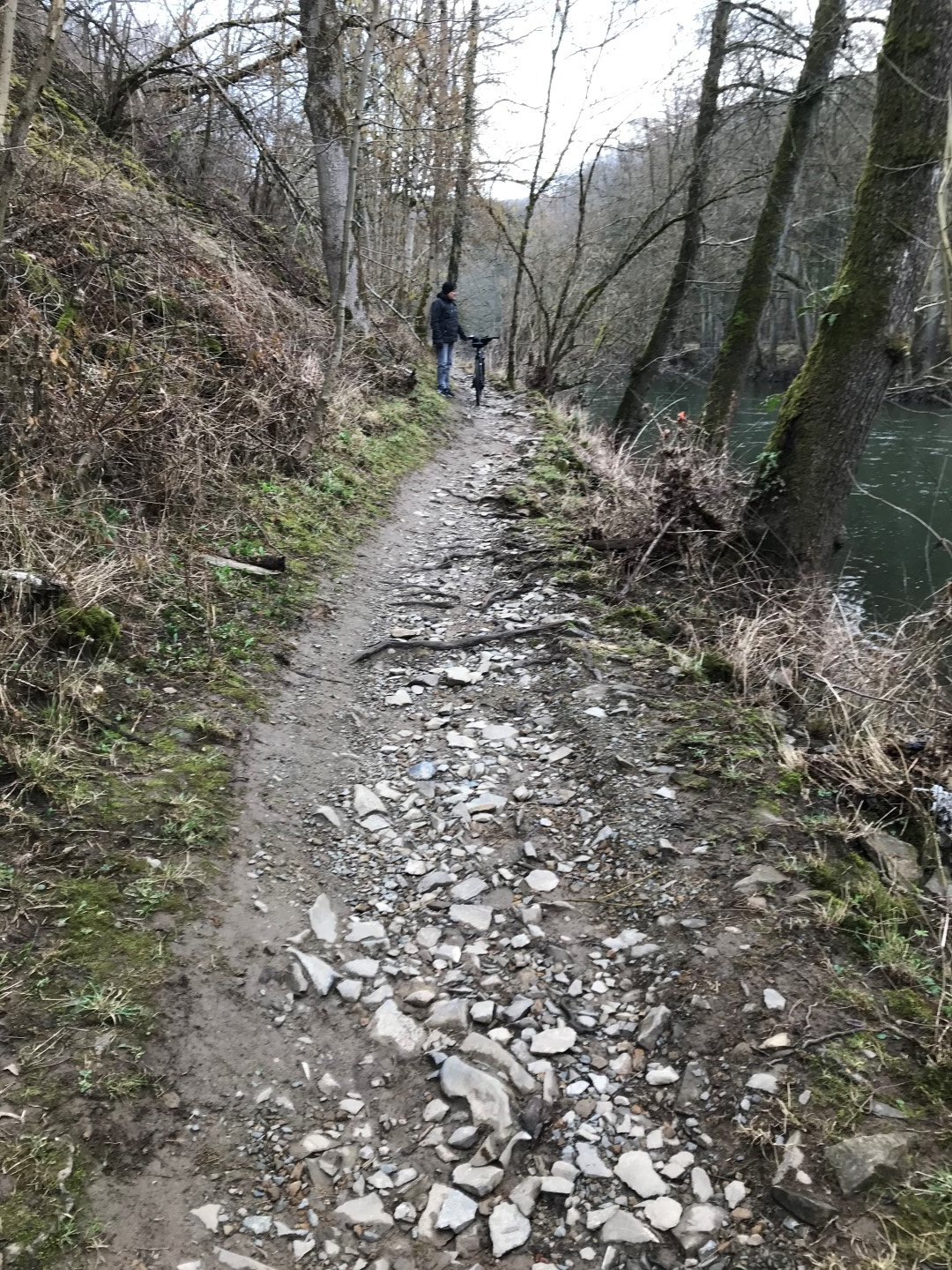 Portion du circuit qui est non aménagée sur 700 m